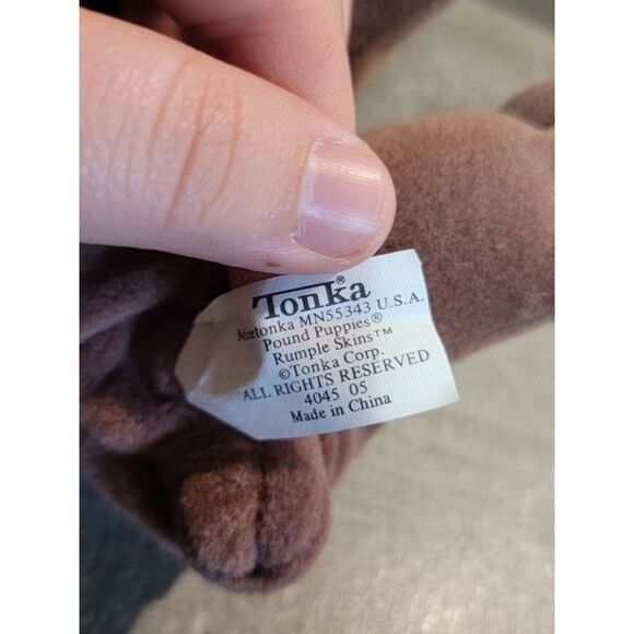 Tonka Pound Puppy Rumple skin brown dog plush toy figure - Picture 3 of 4